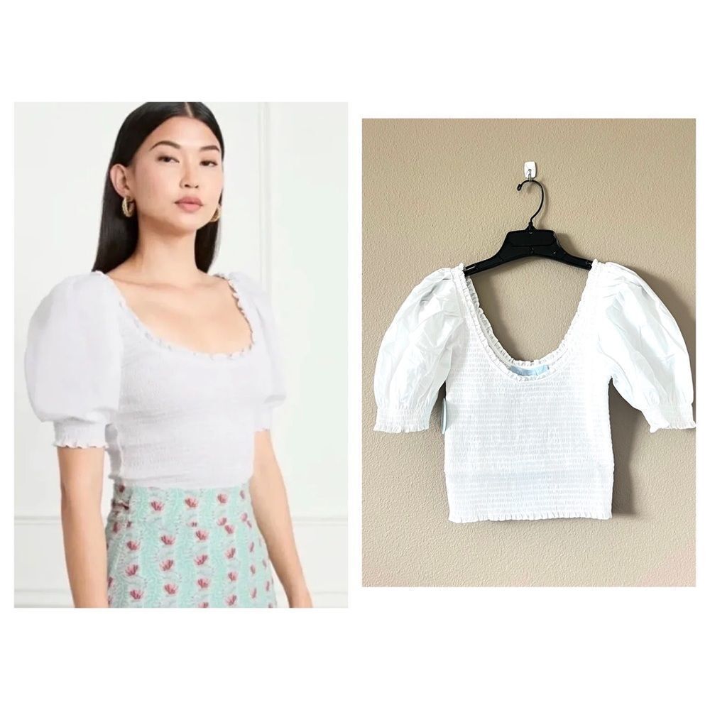 NWT Hill House The Aiko Nap Top in White
